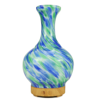 Aroma Atomiser - Glass Vase Blue and Green
